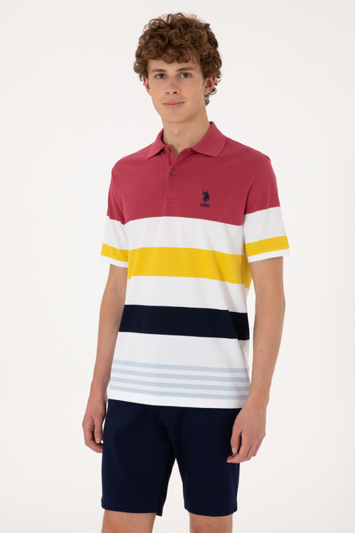 Erkek Regular Fit Polo Yaka Vişne Tişört 50306820-VR223