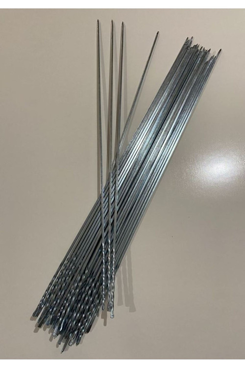 10 Adet Kare Ciğer Kuşbaşı Şiş , Et Mangal Şiş ( Boy:50 cm , Kalınlık 3 mm )