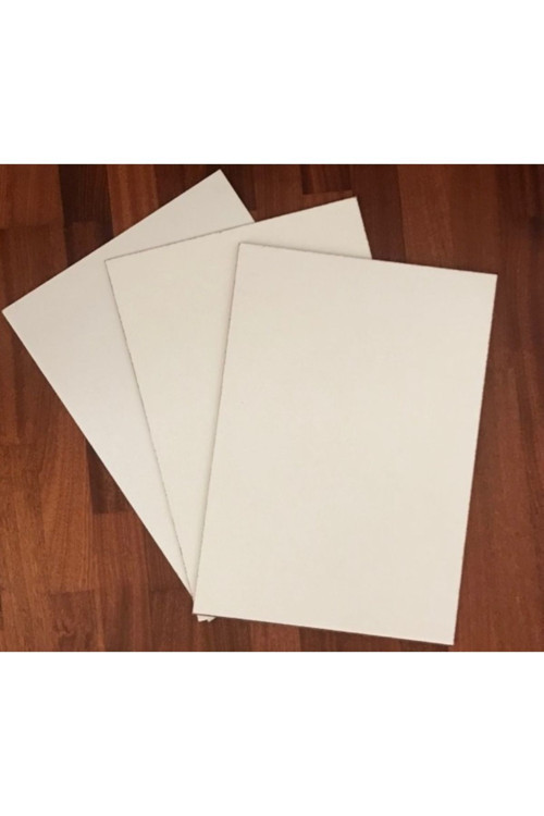 20 Adet Beyaz Duralit Mdf , Tek Tarafı Beyaz Boyalı , 3 mm kalınlık , A4 ebatında