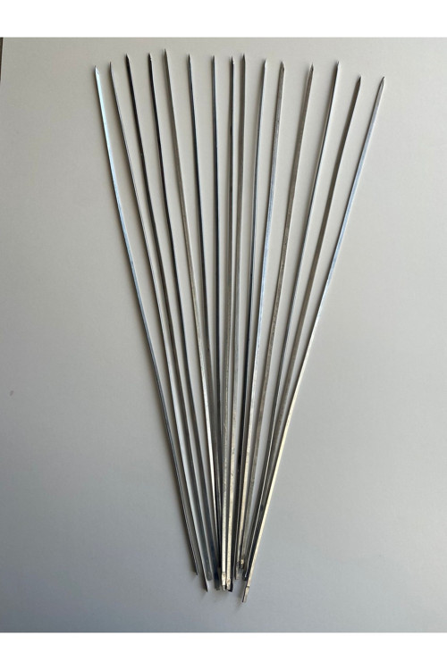 50 adet Ciğer Şişi 60 cm , Et Mangal Yassı şiş (uzunluk 60 cm )