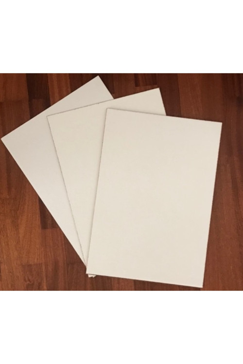 - 3 Adet Beyaz Duralit Mdf , 3 Mm Kalınlık , 50x70 Cm Ebat , Tek Tarafı Beyaz Boyalı