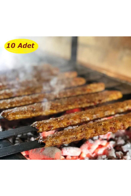 - Adana Kebap Şişi 60 Cm - 10 Adet Galvanizsiz Silme Demir