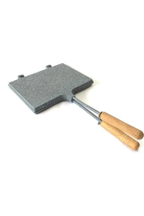 - Taşhan Iç Dış Granit Ocak Üstü El Tost Makinesi - Kamp Granit Tost Izgara (23x17cm)