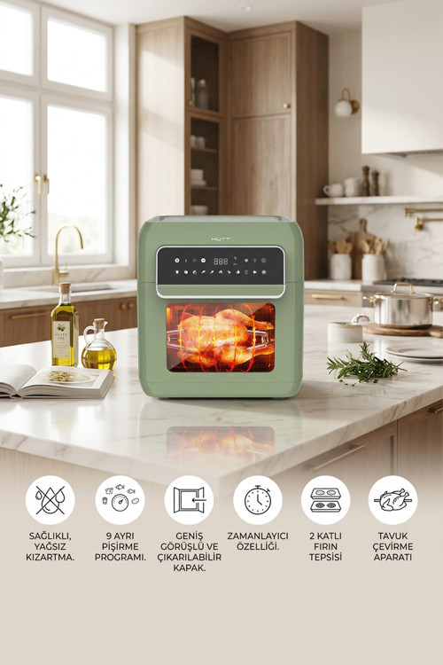 Oa10 Airfryer Yeşil Fritöz 10 Lt