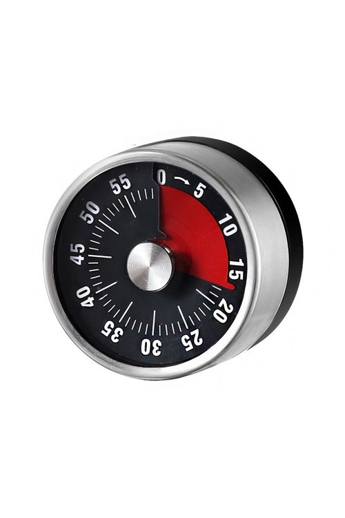 Gri Metal içi Siyah Mekanik Mıknatıslı Klasik Zilli Mutfak Zamanlayıcı Timer thr395sy