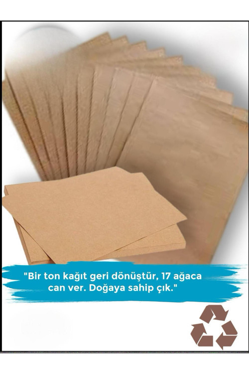 Kraft Saman Kağıdı Paketleme Hobi Etiket Kağıdı 100 gram 5 Adet 70 X 100 Ebatında (0,35KG)