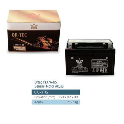 Or-tec YTX7A-BS Akü