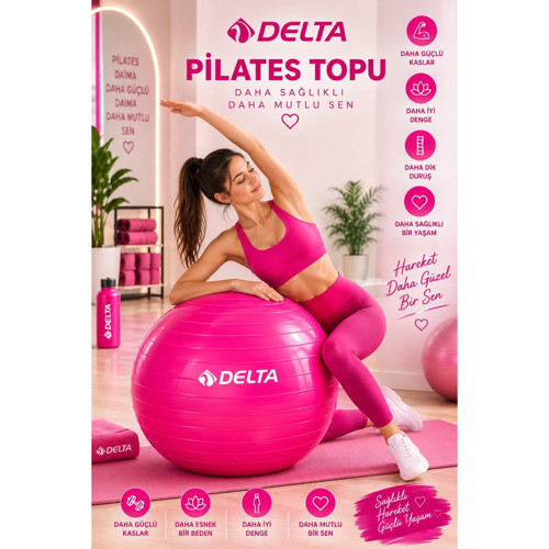 65 cm Kutulu Deluxe 160 cm - 169 cm Boy Aralığında Olanlar Için Uygun Pilates Topu ve Pompa Seti
