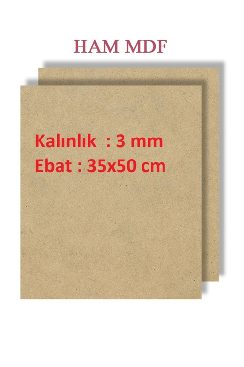 - 4 Adet Duralit Ham Mdf 3 Mm Kalınlık , 35x50 Cm ( Resim Kağıdı Ölçüsü )