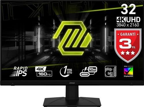 MAG 322UPF 32 3840x2160 160Hz 1ms HDMI DP Type-C HDR 400 FreeSync Premium Pivot Gaming IPS Moni