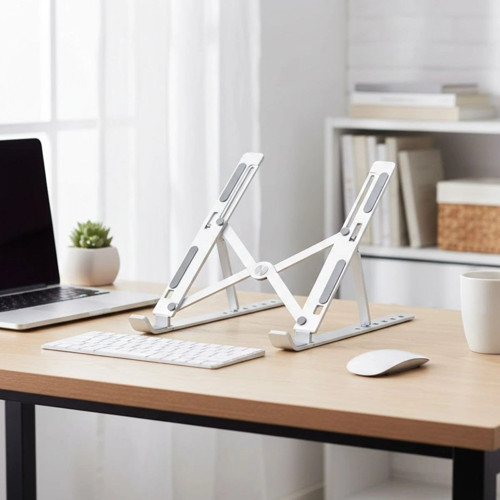 Plastik Katlanır Tablet Standı – Ayarlanabilir Açılı, Taşınabilir Masaüstü Telefon ve Tablet Tutucu