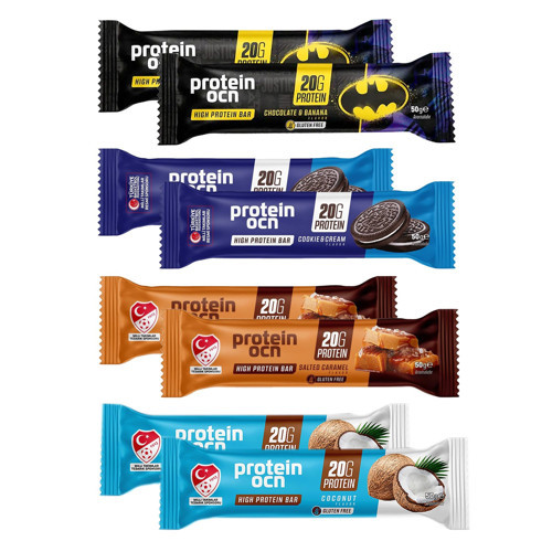 Protein Bar 50 gr 4 Çeşit 8 li Karma Paket