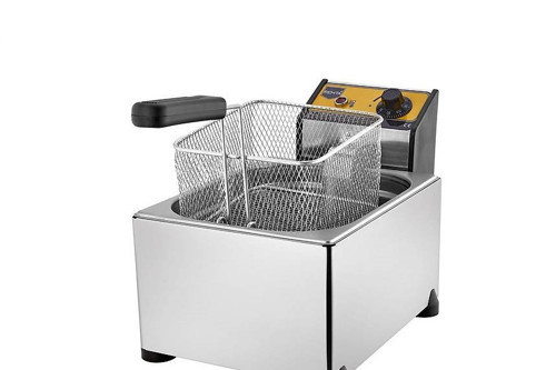 R91 5 Litre Kapaklı Elektrikli Fritöz Paslanmaz Sanayi Tipi Fritöz Makinesi & Patates Kızartması Makinesi & Endüstriyel Büfe Tipi