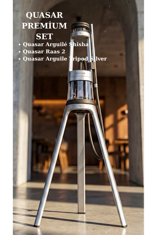 Premium Nargile Seti Silver