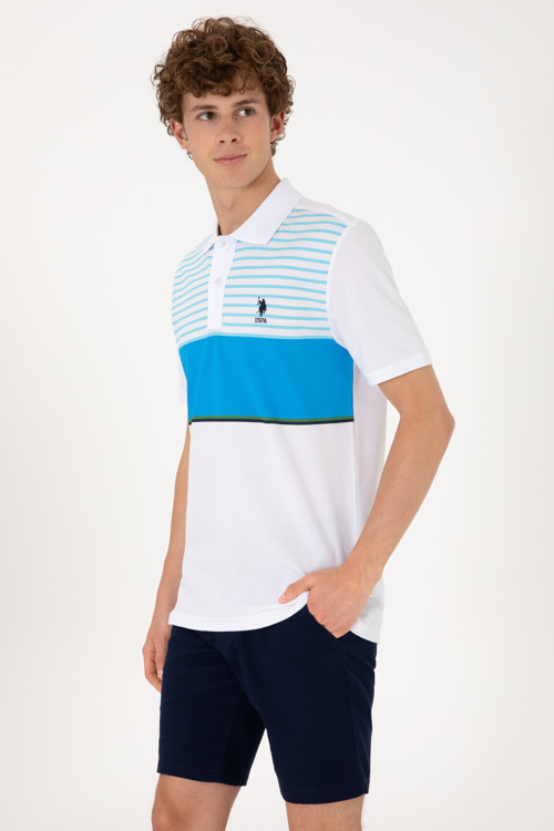 Erkek Regular Fit Polo Yaka Turkuaz Tişört 50306861-VR093