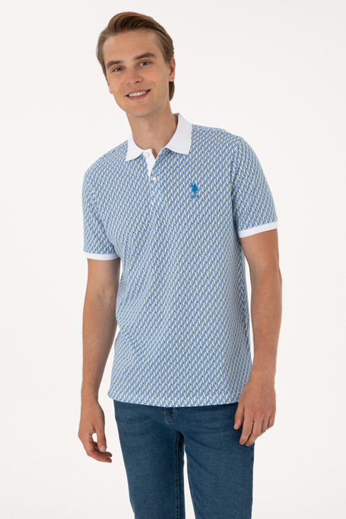 Erkek Regular Fit Beyaz Polo Yaka Tişört 50300366-VR013