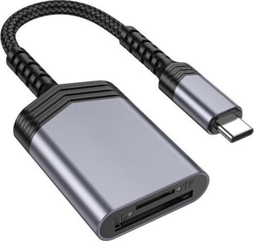 Type-C to SD-MicroSD Hafıza Kart Okuyucu Dönüştürücü Adaptör 480Mbps Veri Aktarım Kart Okuyucu