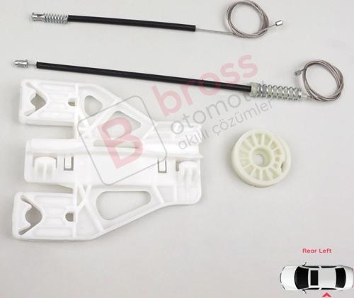 Audi A1 MK1 8X 2010-2019 5-Kapı Hatchback Sportback 8X4839461 İçin Arka Sol Cam Kriko Tamir Seti