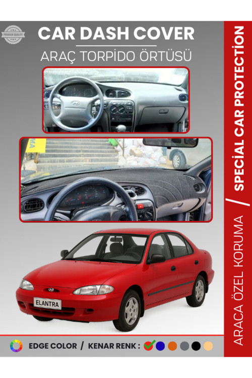 Hyundai Elantra (1995-2000) Torpido Örtüsü Ön Panel Halı Torpido Koruma Tam Uyum Uv Koruma Kaymaz