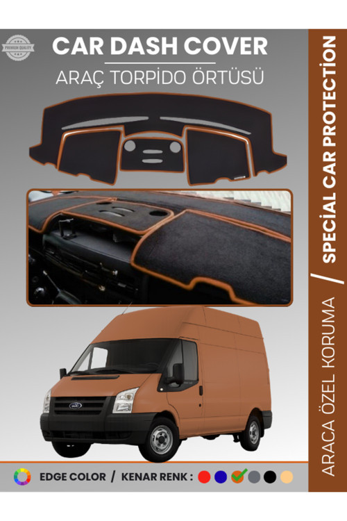 Ford Transit (2013-2018) Kapaklı Torpido Örtüsü Torpido Koruma Tam Uyum Kaymaz Kolay Montaj