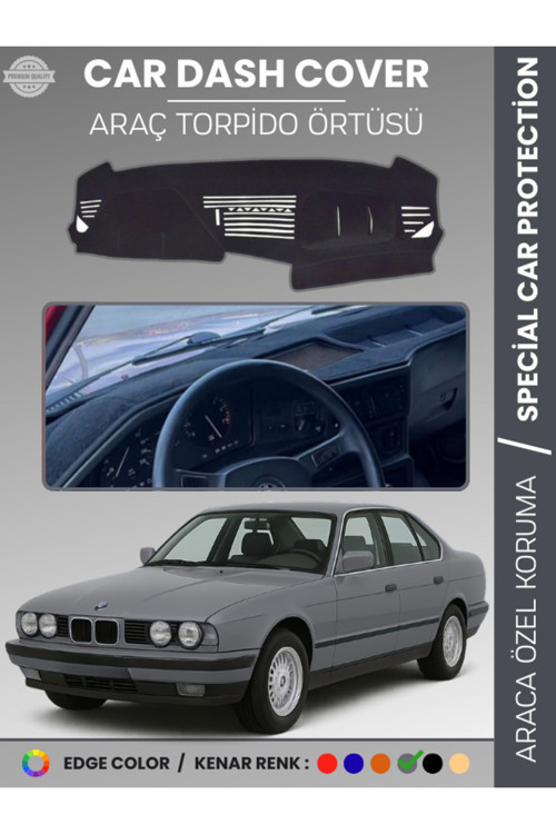 Bmw E34 5 Serisi Airbagsiz (1988-1996) Torpido Örtüsü Panel Torpido Koruma Tam Uyum Çatlamayı Önler