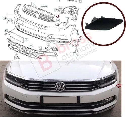 BSP1019 1 VW Passat 2015-2019 için Far Yıkama Kapağı Sol 3G0807937