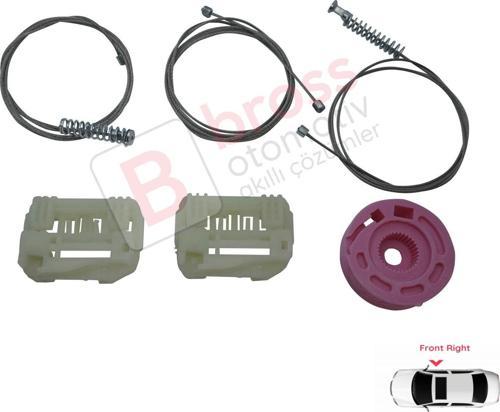Hyundai I30 MK1 FD 2007-2012 5-Kapı 824812L001 İçin Elektrikli Ön Sağ Cam Kriko Tamir Seti