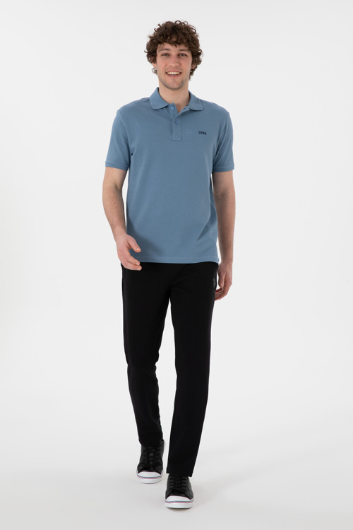 Erkek Slim Fit Düz Paça Siyah Eşofman Altı 50298020-VR046
