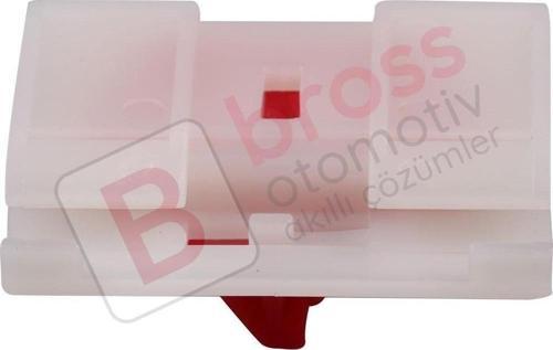 Renault için 10 Adet Yan Pervaz Klipsi Kırmızı Beyaz 7701040837
