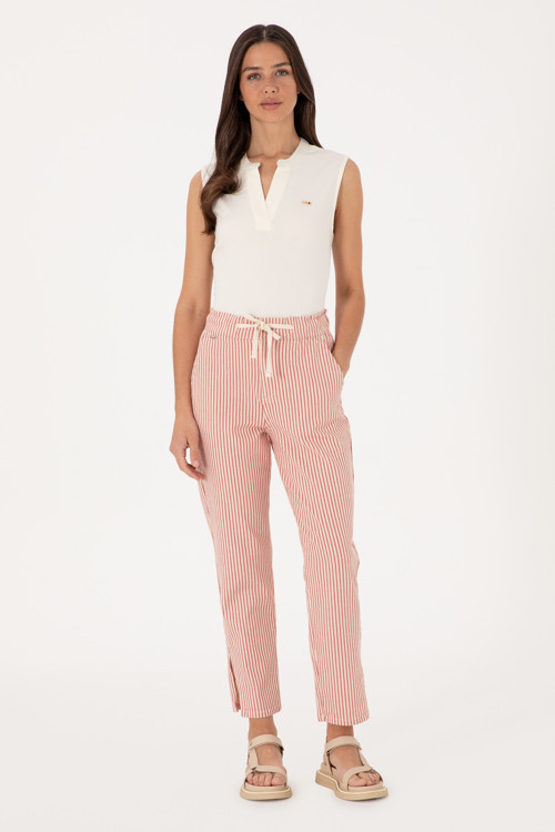 Kadın Kırmızı Çizgili Carrot Fit Jean Pantolon 50307739-VR030