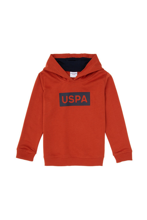 Erkek Çocuk Kiremit Basic Kapüşonlu Sweatshirt 50307748-VR031