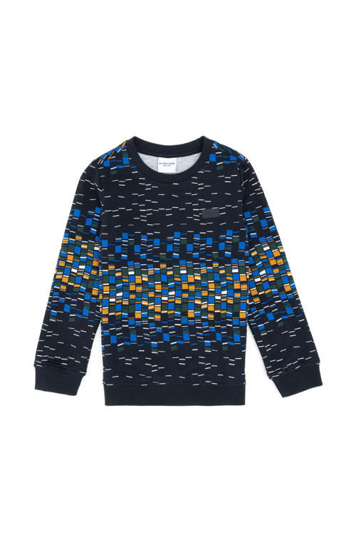 Erkek Çocuk Lacivert Bisiklet Yaka İnce Sweatshirt 50308534-VR033