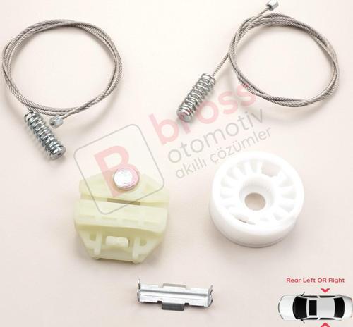Saab 9-3 MK1 YS3D 1998-2003 900 NG 1994-1998 5-Kapı HB İçin Arka Sağ veya Sol Cam Kriko Tamir Seti
