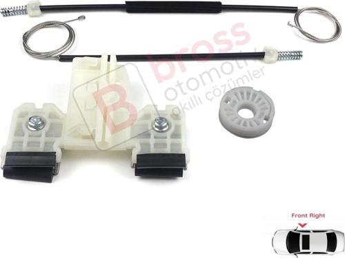 Skoda Fabia MK2 5J MG 542 545 2006-2014 5-Kapı 5J1837402 İçin Elektrikli Ön Sağ Cam Kriko Tamir Seti
