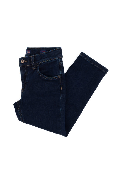 Erkek Çocuk Slim Fit Koyu Mavi Jean Pantolon 50310285-DN0023