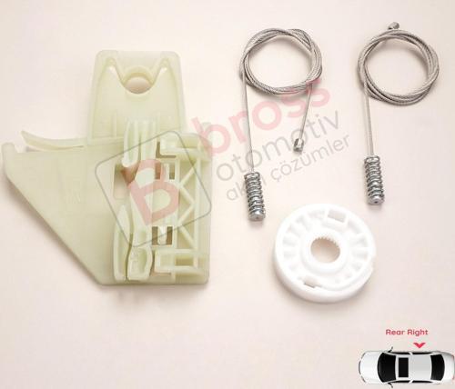 Skoda Octavia MK2 A5 1Z 2004-2013 4/5-Kapı 1Z0839656 İçin Elektrikli Arka Sağ Cam Kriko Tamir Seti