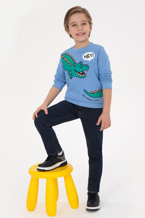 Erkek Çocuk Açık Mavi Sweatshirt 50316536-VR003