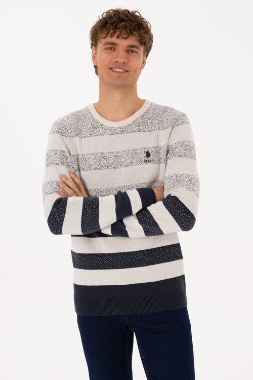 Erkek Regular Fit Bisiklet Yaka Açık Lacivert Kazak 50307872-VR059