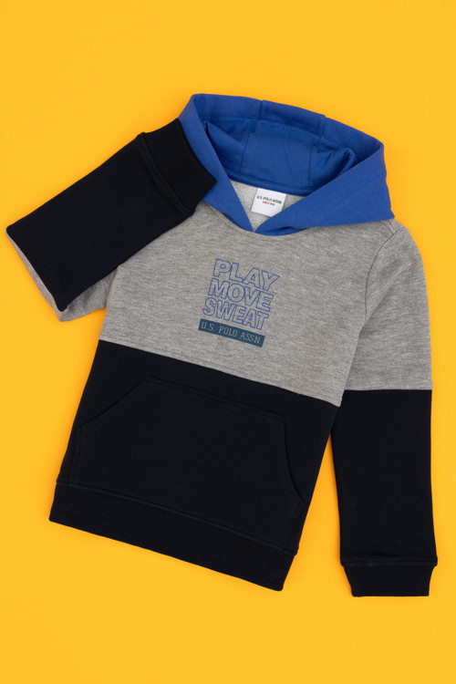 Erkek Çocuk Lacivert Kapüşonlu Sweatshirt 50316525-VR033
