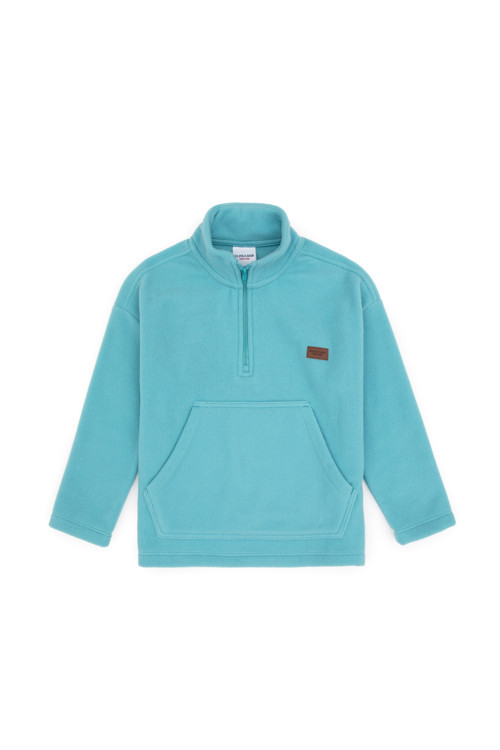 Erkek Çocuk Mint Yarım Fermuarlı Polar Sweatshirt 50316702-VR152