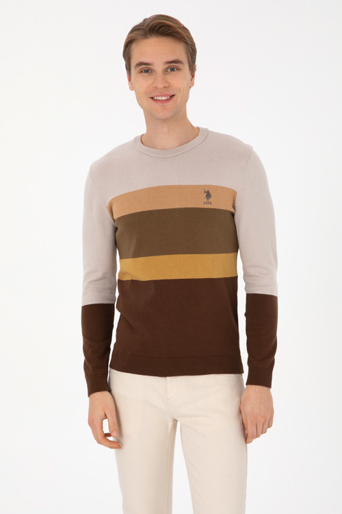 Erkek Regular Fit Bisiklet Yaka Taş Kazak 50314967-VR049