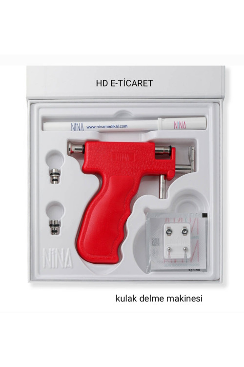 Nina Kulak Delme Tabancası Kırmızı