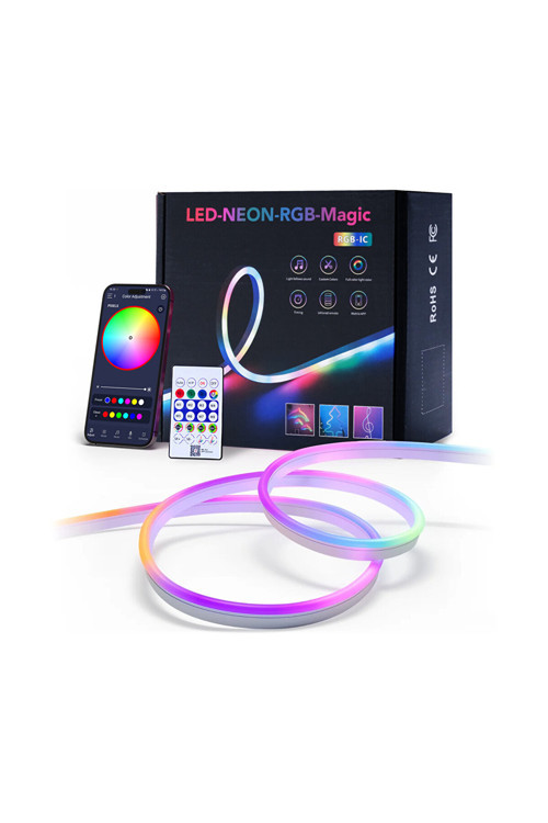 RGB Şerit Led Telefon Kumanda Kontrol - Sese Duyarlı Animasyonlu - Parti Işığı - Parti Ledi