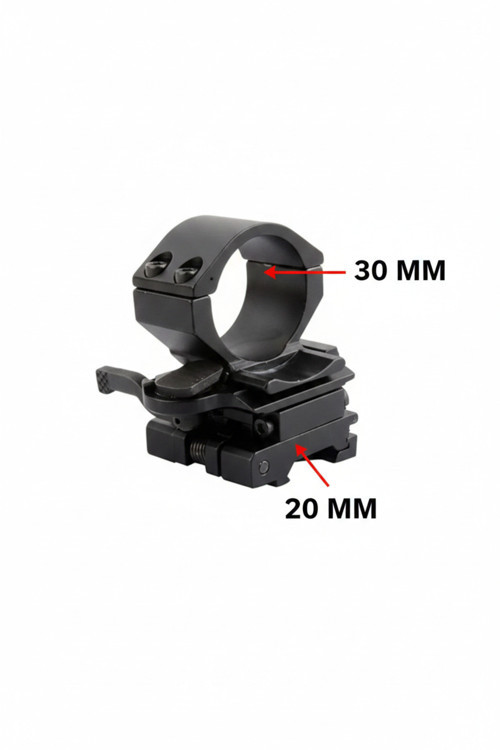 30mm Taktik Fener Lazer Bağlama Aparatı - 20mm Picatinny Ray Uyumlu Metal Kelepçe