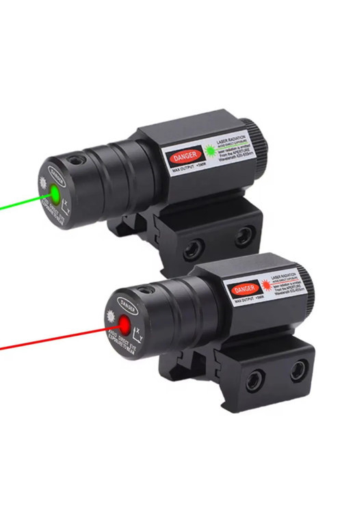Tabanca Tüfek Lazeri - Ray sabitleme Özellikli Profesyonel Lazer Sight Ayarlanabilir (Kırmızı Renk)