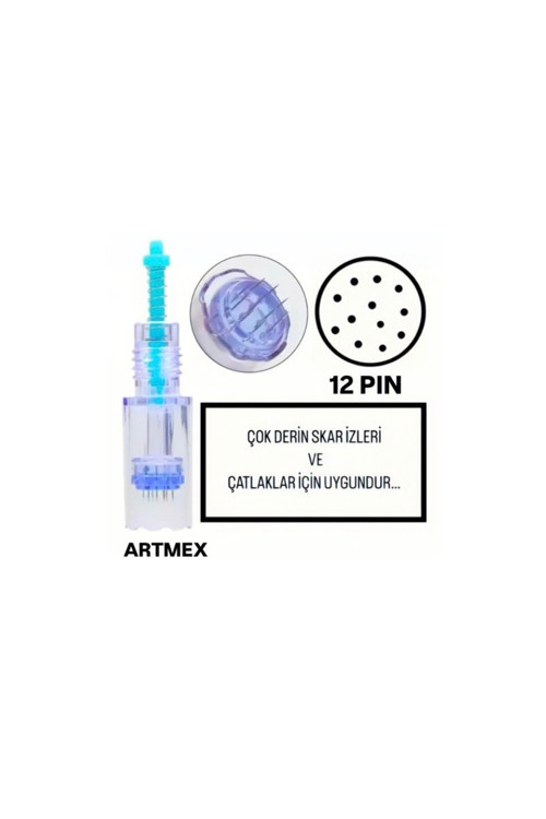 20 Adet ( Artmex - 12 PIN ) Değiştirilebilir Kartuş Dermapen Ucu ( İğne )