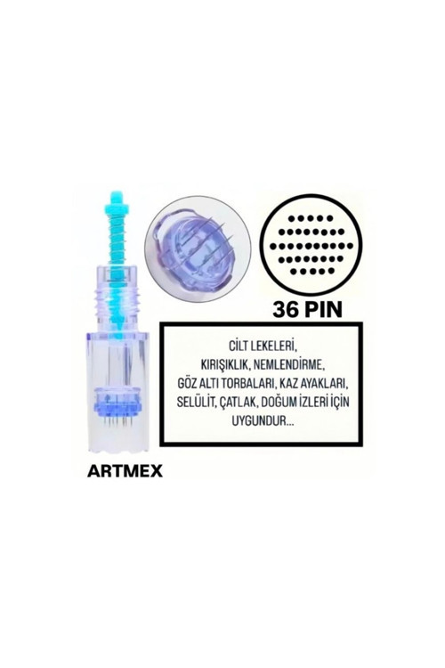 20 Adet ( Artmex - 36 PIN ) Değiştirilebilir Kartuş Dermapen Ucu ( İğne )