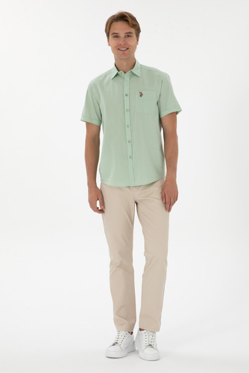 Erkek Regular Fit Taş Kanvas / Chino Pantolon 50299182-VR049