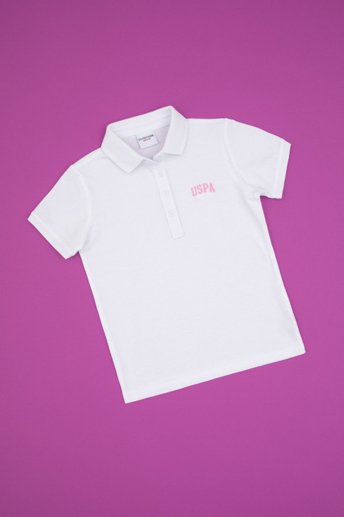 Kız Çocuk Beyaz Polo Yaka Tişört 50325173-VR013