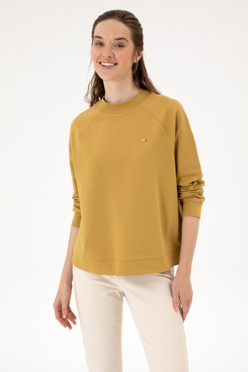 Kadın Camel Regular Bisiklet Yaka Basic Sweatshırt 50313610-VR151